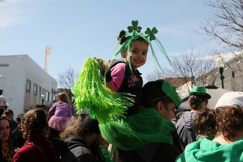 Ellie Salas shows off her Irish spirit at the March 16 St. Patrick’s Day celebration in Olde Town Arvada.
